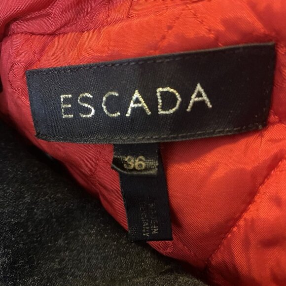 ESCADA Vintage Double-Breasted Women's Size 36 Denim Coat Jacket Made in Germany - Picture 7 of 9